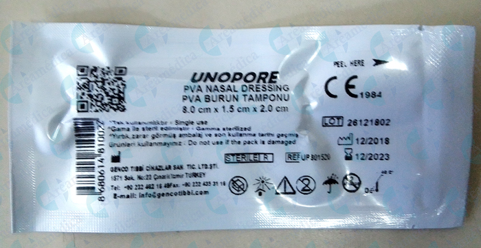 Merocel Tapon Nasal Estandar 8.0CM x 1.5CM x 2.0CM