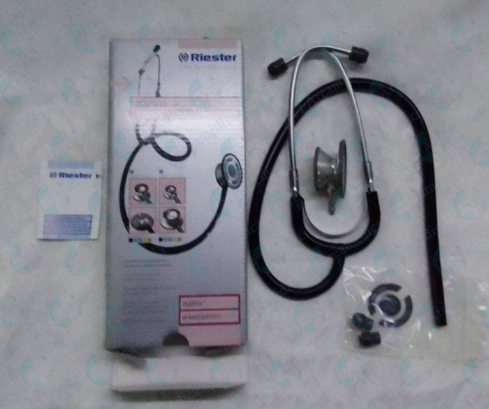Estetoscopio Riester Aluminio Doble Campana Negro Duplex