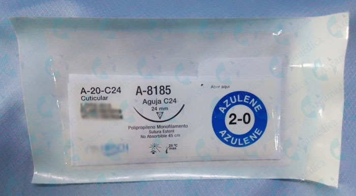 Sutura Prolene 2.0 Curva Cortante A-20-C24 E A-8185