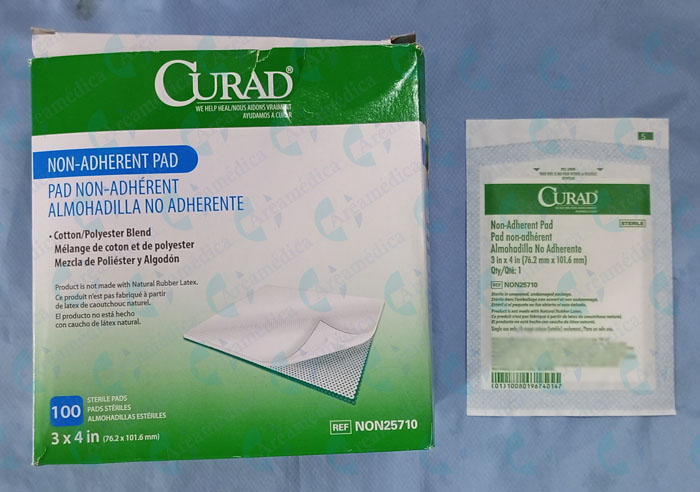 Gasa Esteril 3x4 Pulgadas 7,5x10 cm Almohadilla No Adherente Limpieza de Heridas