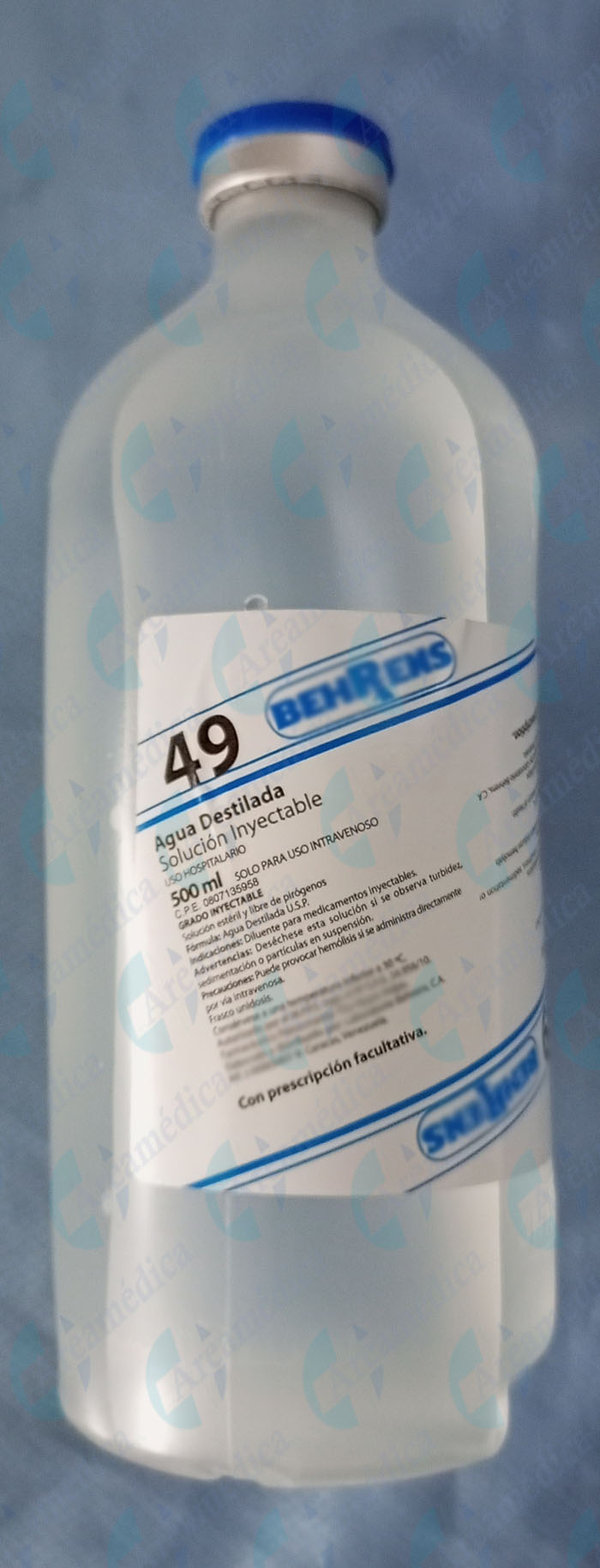 Agua destilada solucion inyectable frasco x 500 ml