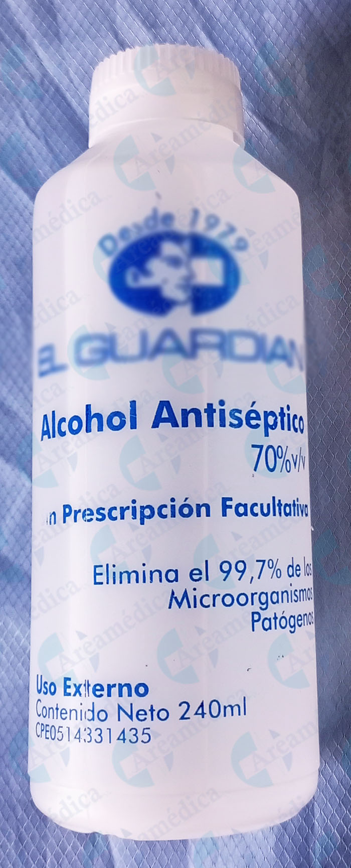 Alcohol antiseptico presentacion de 240cc