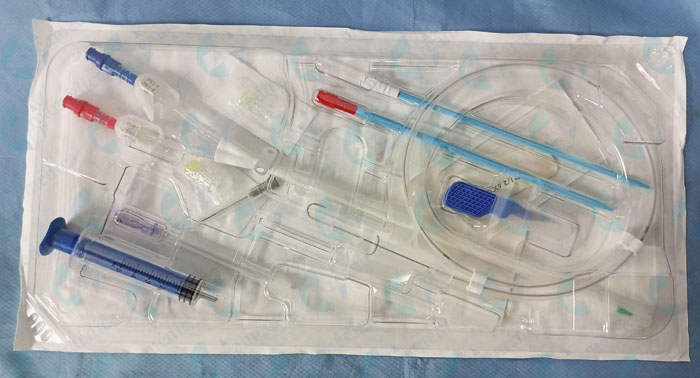 Kit hemodialisis con bilumen 12FR X 20CM  Diametro 4mm