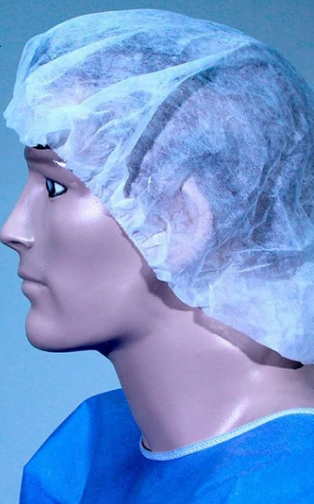 Gorro para Enfermera 12GR x 1800  Color Blanco Precio por Unidad