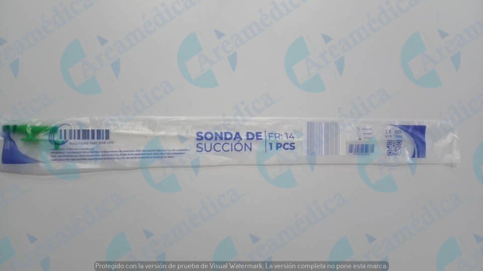 Sonda de succi&oacute;n N&deg;14 con valvula de control