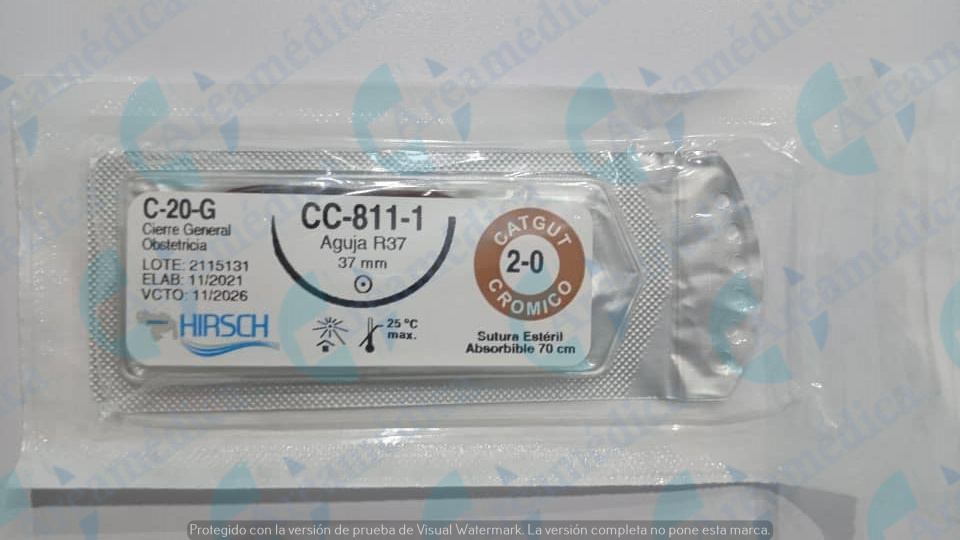 CHROMICO CATGUT 2.0 CURVA NO CORTANTE