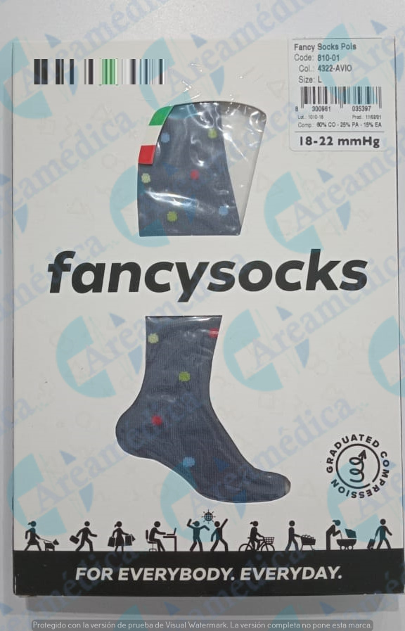 MEDIA COMPRESION RODILLA DAMA/ CABALLERO TALLA L 15-21 MMHG AZUL MARINO