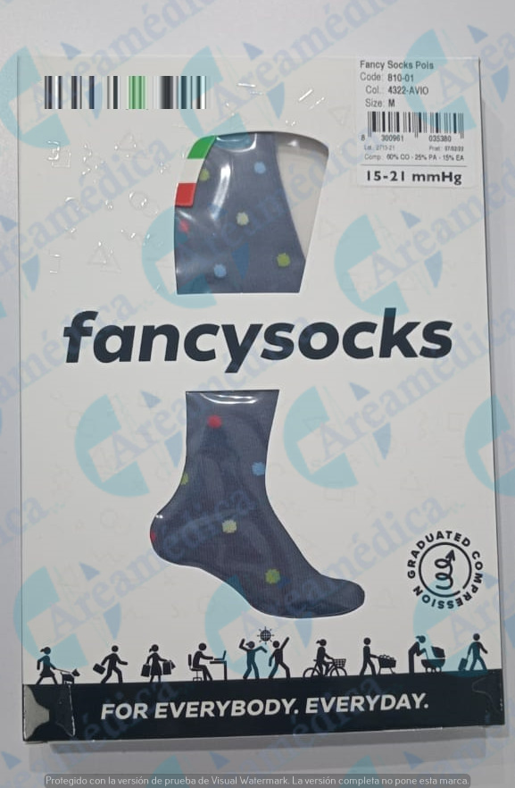 MEDIA COMPRESION RODILLA DAMA/ CABALLERO TALLA M 15-21 MMHG ALG. AZUL MARINO