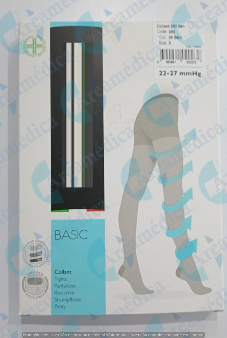 MEDIA COMPRESION PANTY DAMA COLOR PIEL TALLA XXL 22-27 MMHG