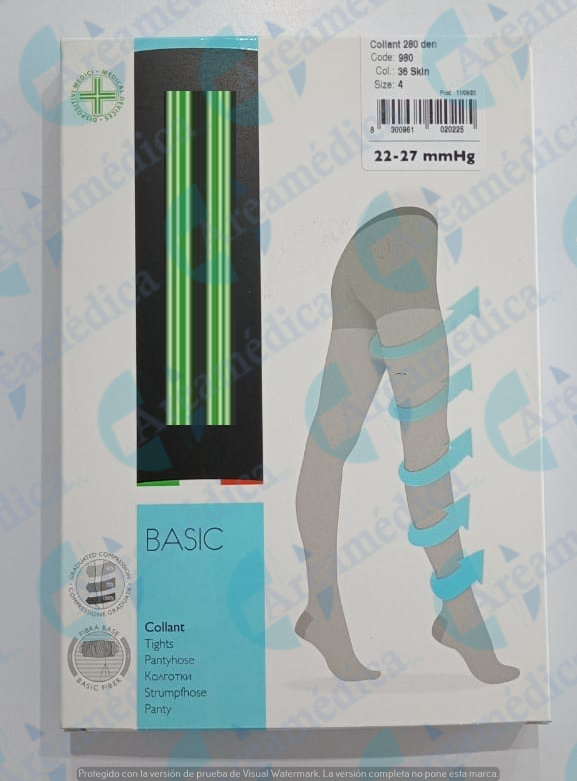 MEDIA COMPRESION PANTY DAMA COLOR PIEL RELAXSAN TALLA XL 22-27 MMHG REF 980-SIZE