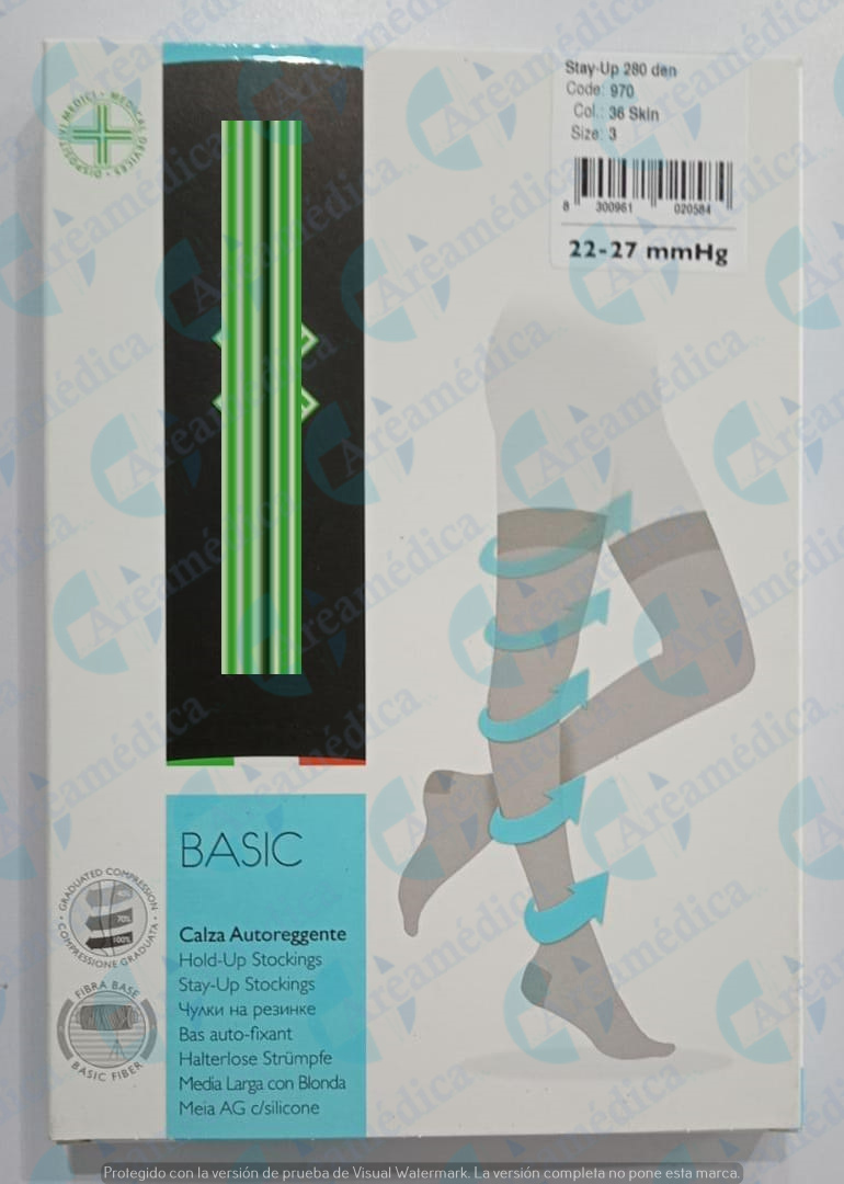 MEDIA COMPRESION MUSLO DAMA COLOR PIEL TALLA M 22-27 MMHG