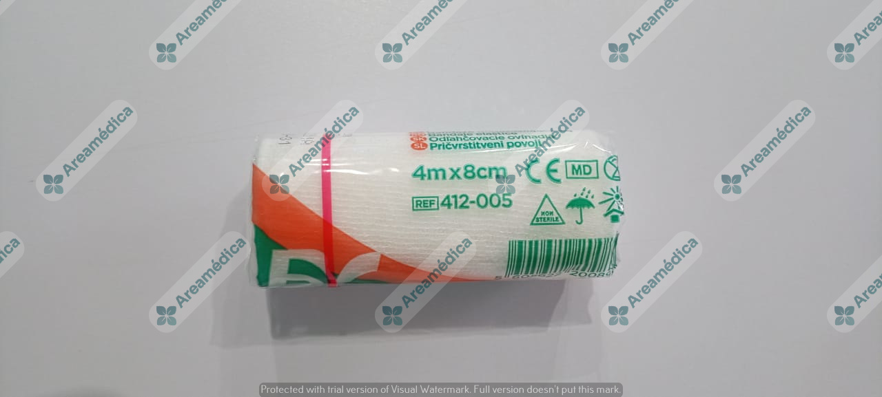 Venda Elastica Extensible 8cm x 4m Blancas. Precio por Rollo