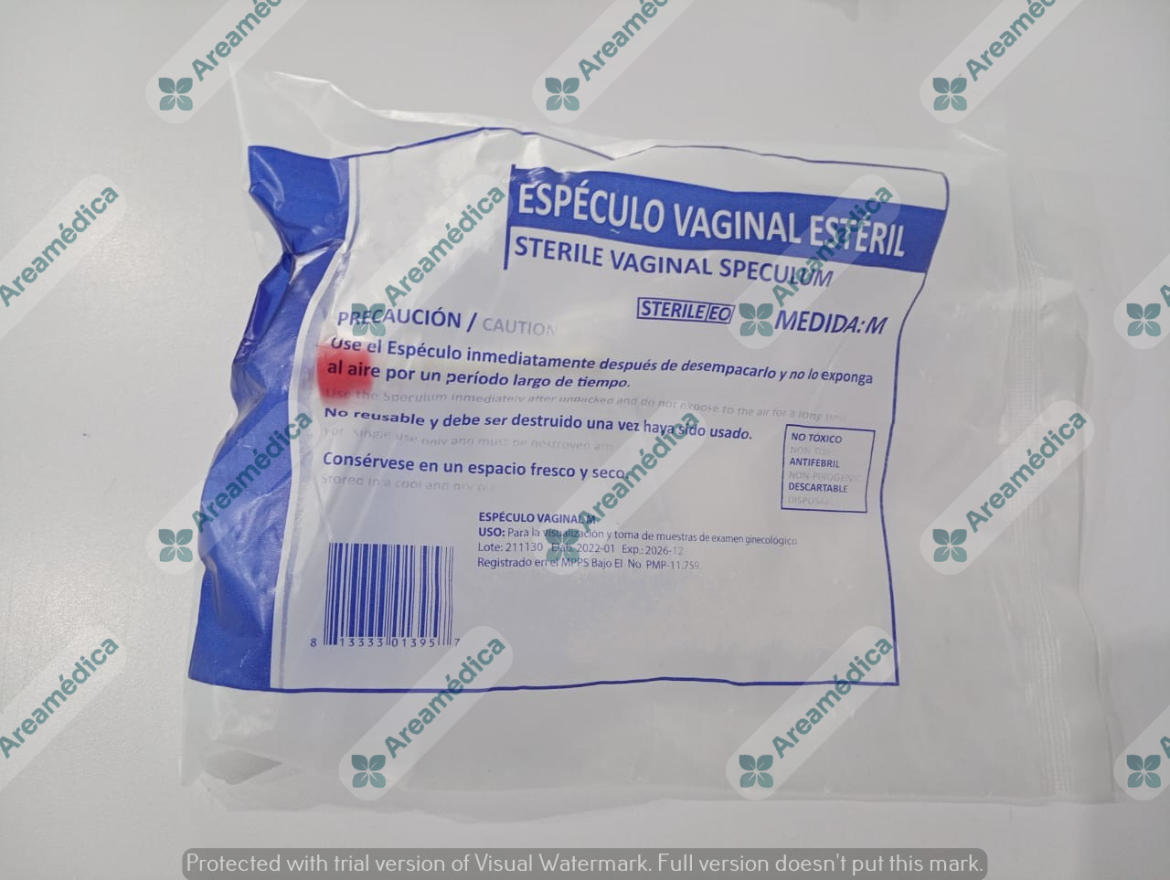 Especulo Vaginal Esteril Talla M Descartable Bulto x 200 Unds. Precio x Unidad