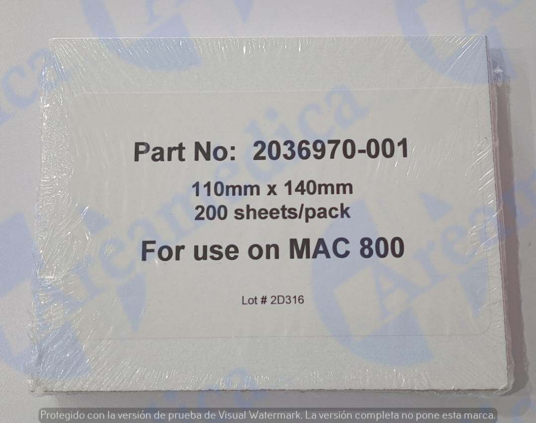 Papel electrocardi&oacute;grafo termo sensible (110mmx140mm)