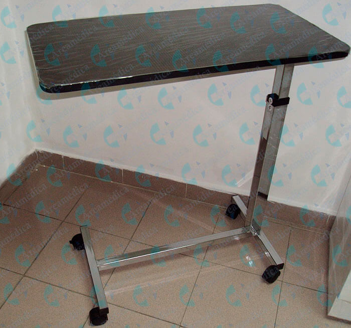 Mesa de alimentos tipo puente para cama clinica