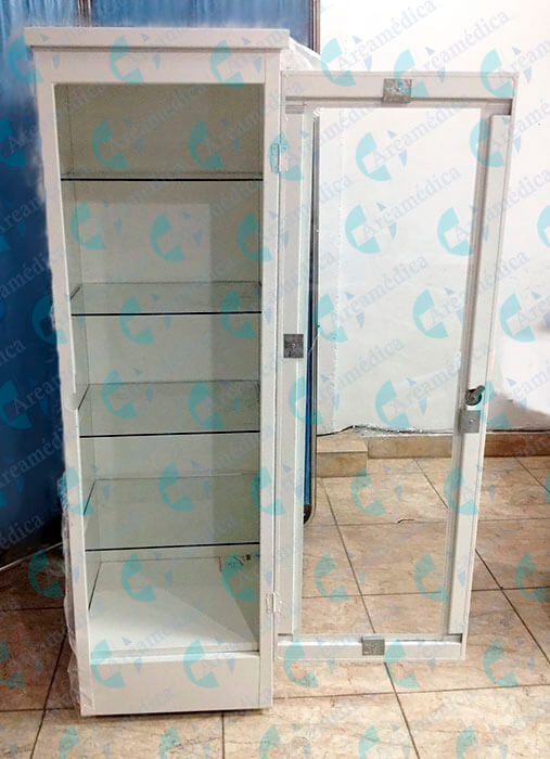 Vitrina medica esmaltada de 1 un cuerpo