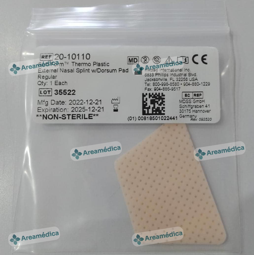 Ferula Nasal Externa Termoplastica con Adhesivo Mediana Unidad Splint