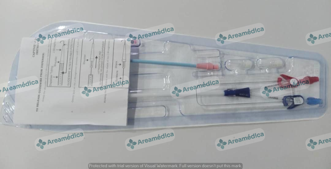 Kit Hemodialisis 12Fr x 20cm Bilumen C/Guia, Introductor, Dilatador, Cateter