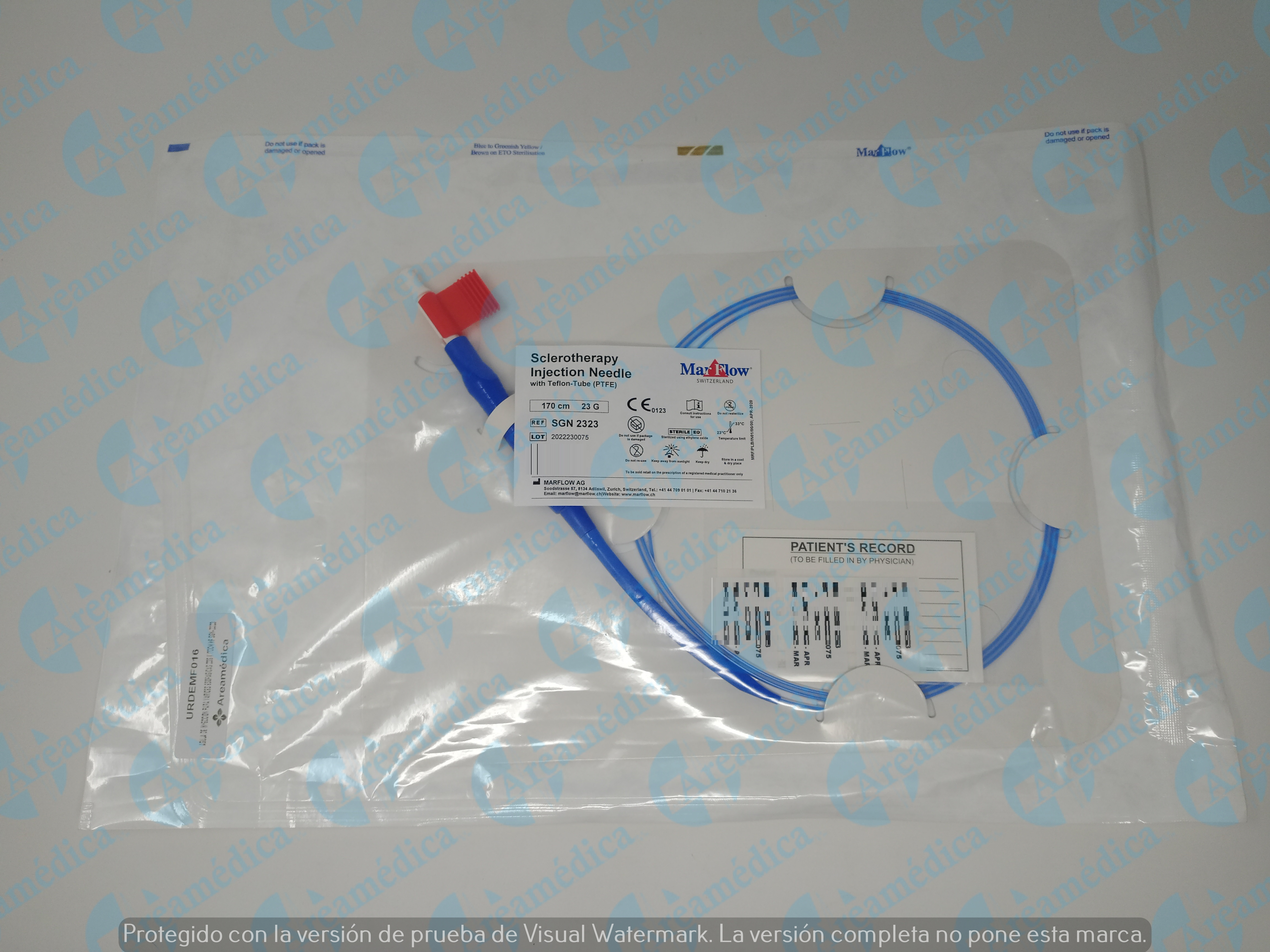 Aguja de inyeccion para varices esofagicas 23g x 170cm