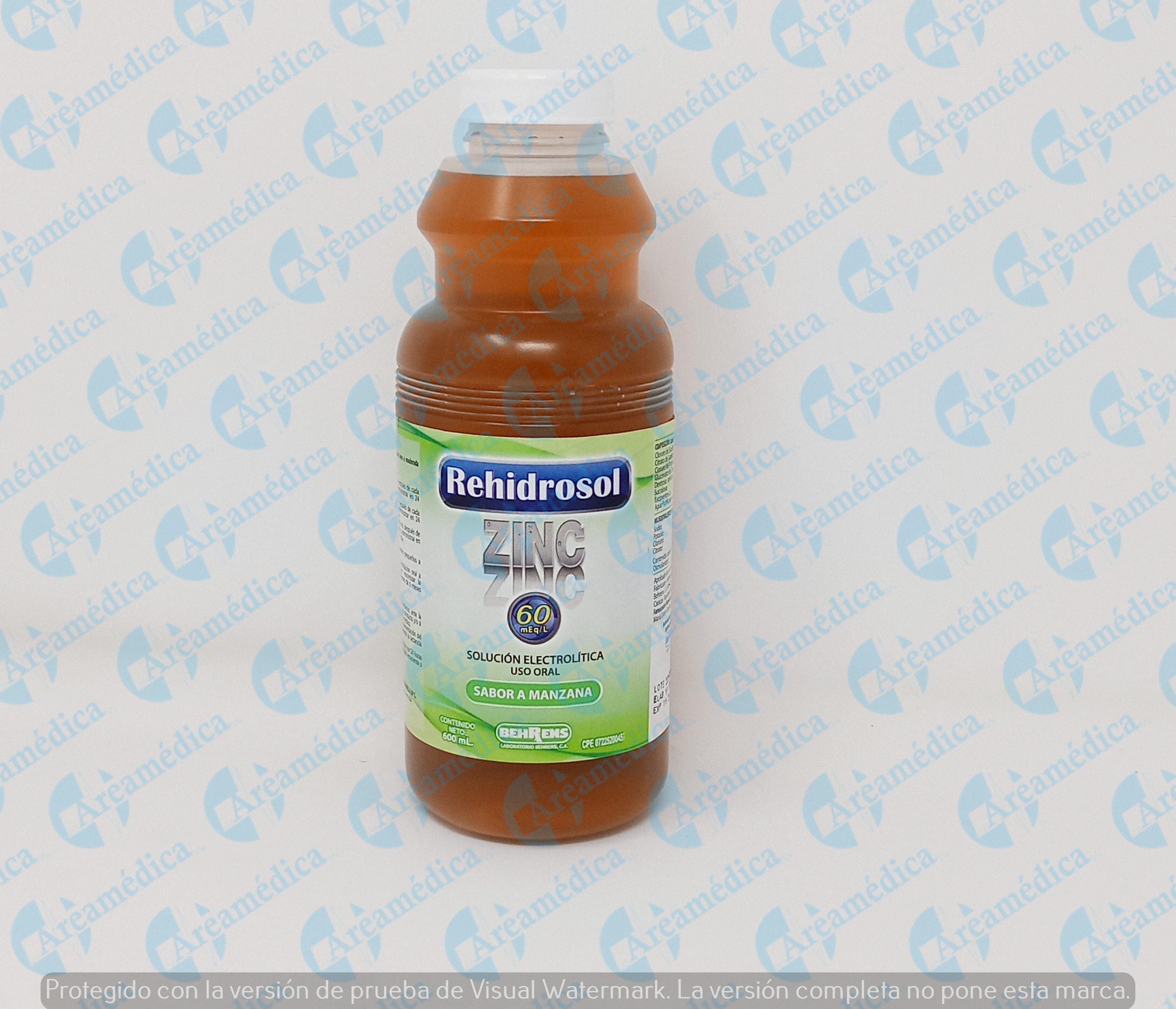 Rehidrosol manzana + zinc x 600ml 60meq/l solucion hidratante