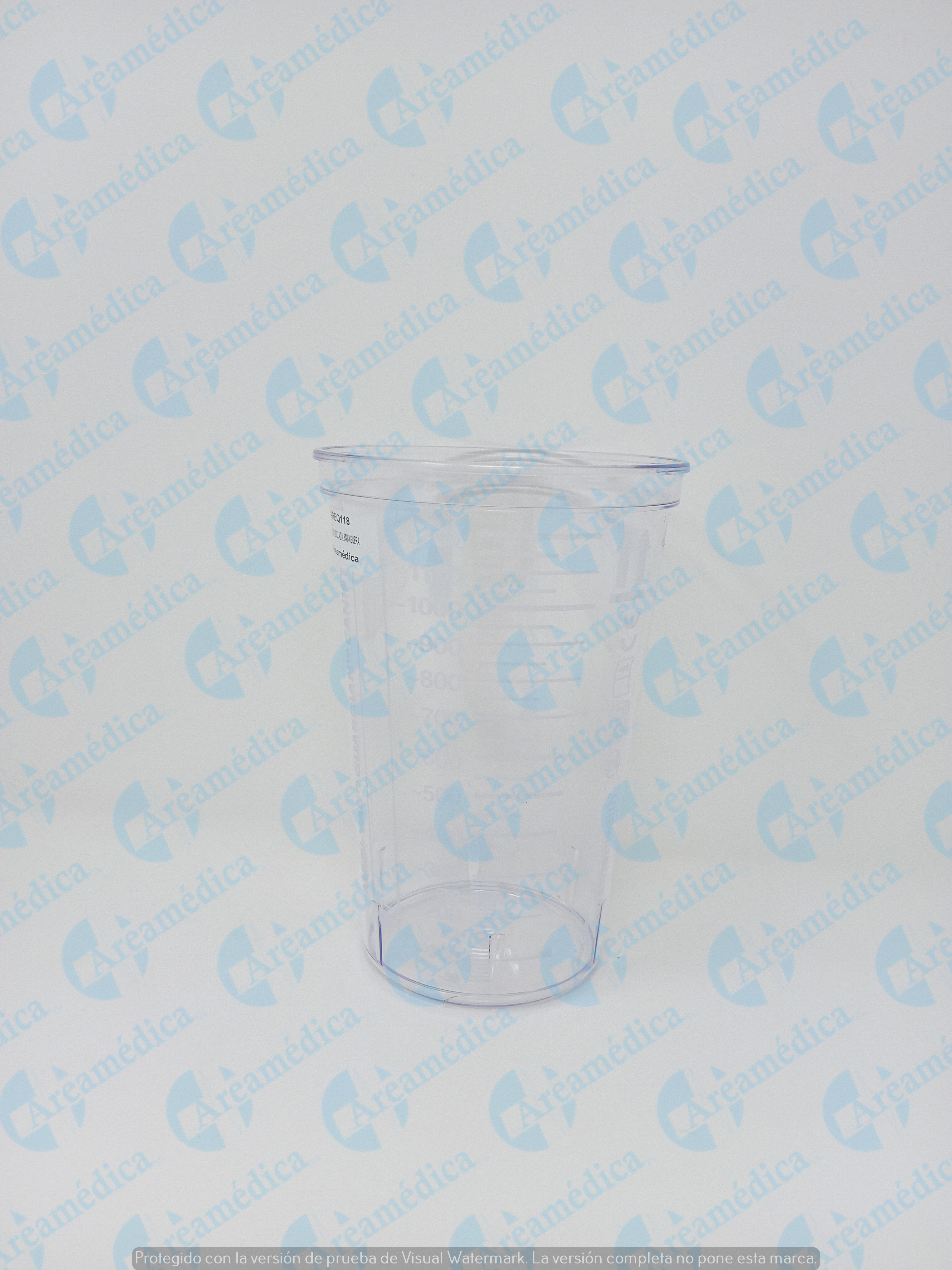 Frasco de succion 1200cc tapa plastica azul sin manguera