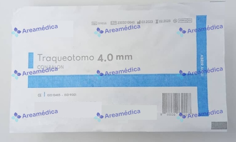 Traqueostomo 4.0 mm con Balon Traqueotomo Descartable Tubo de Traqueostomia (E )