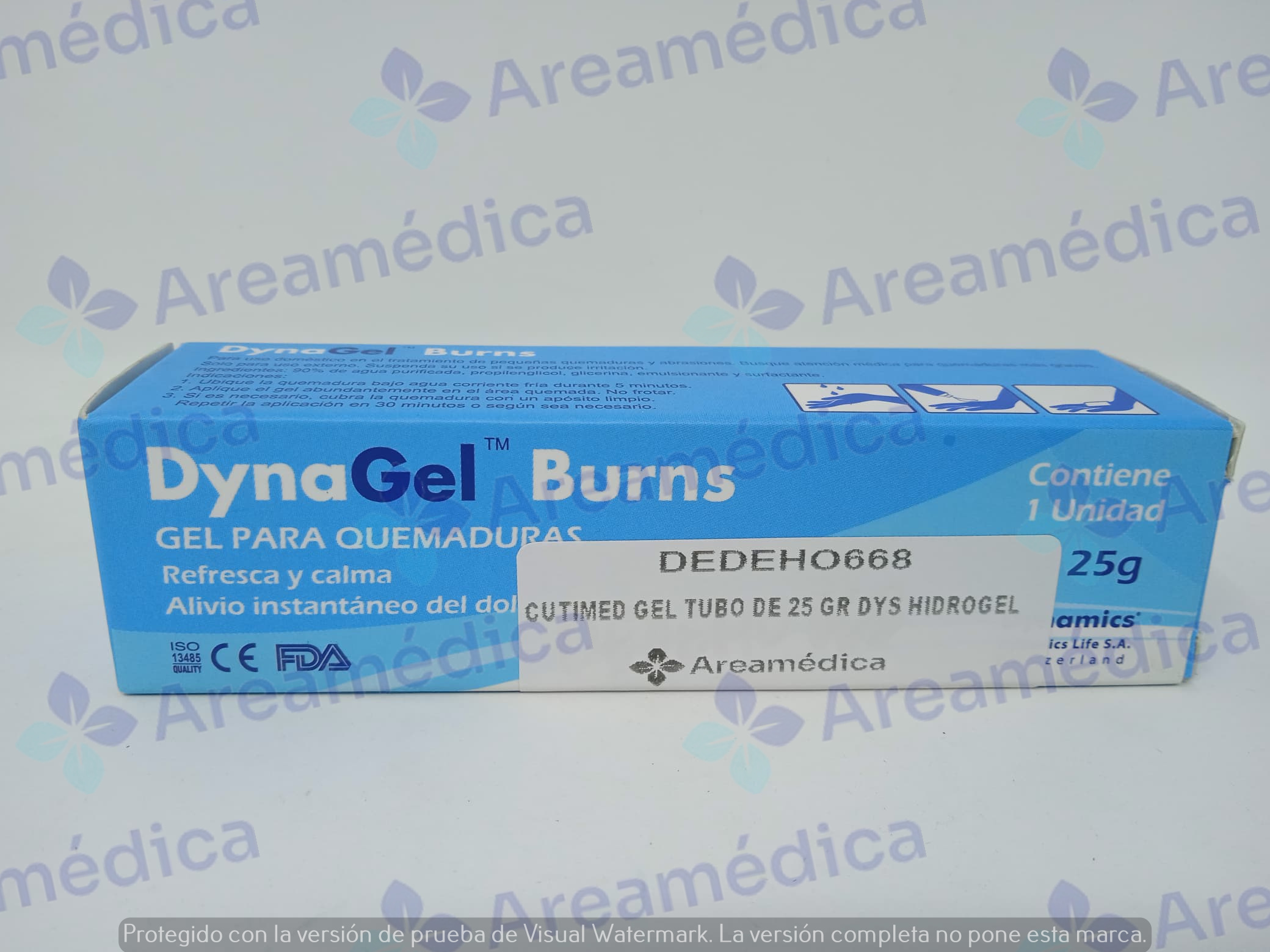 Cutimed gel generico para quemaduras  tubo de 25 gr dys hidrogel