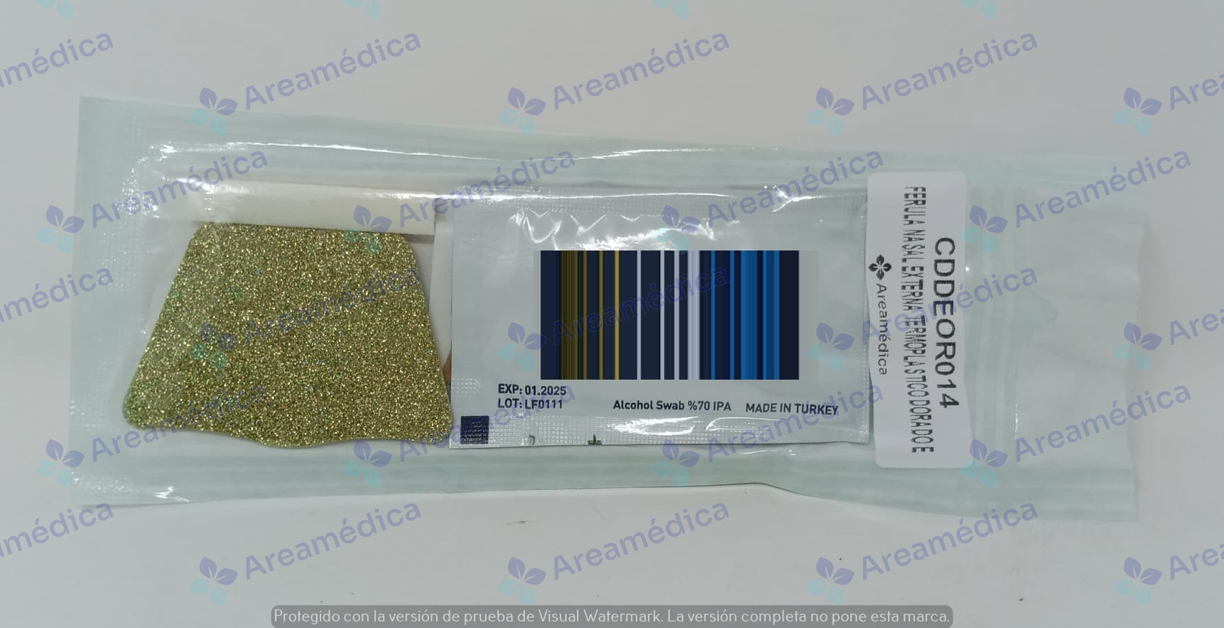 Ferula nasal externa aluminio con adhesivo mediana