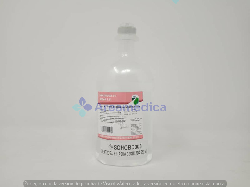 Dextrosa 5% 250 ML Agua Destilada