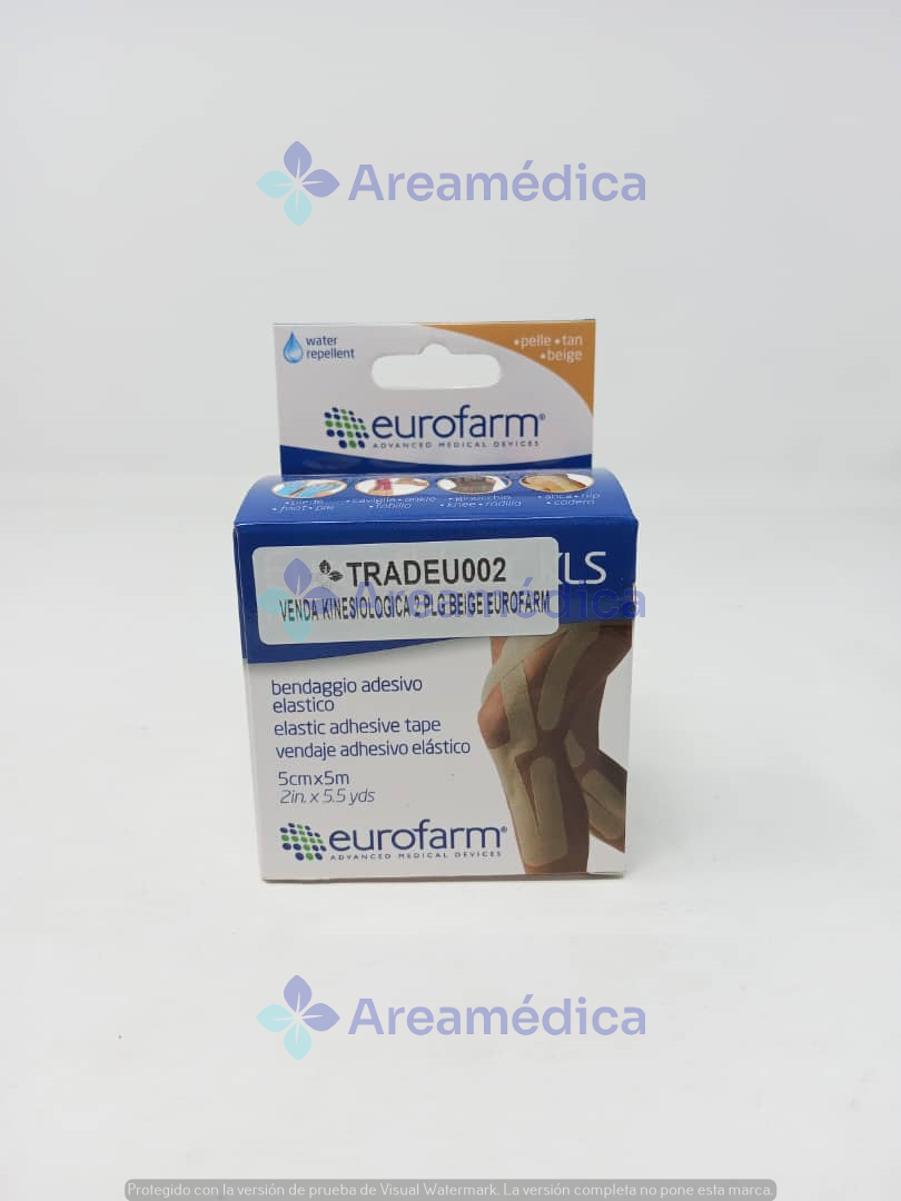 Venda Kinesiologica 2 PLG Beige Elastica Autoadherente 5 CM X 5 METROS