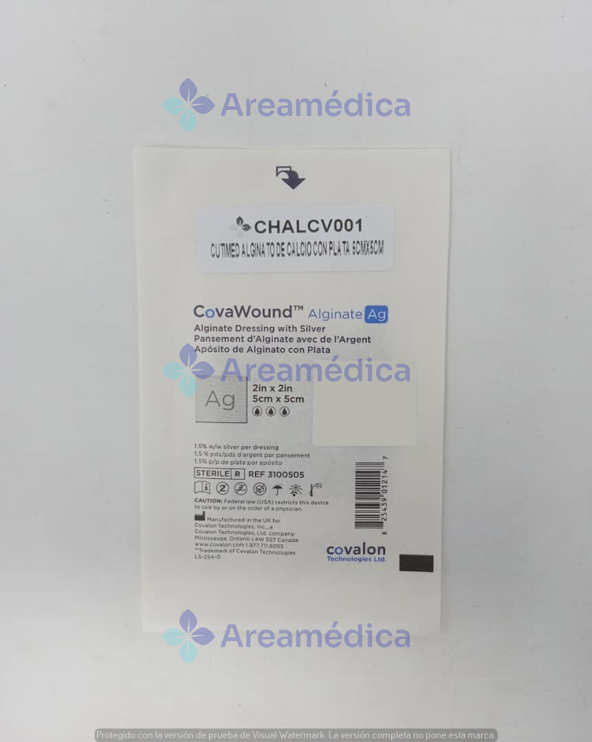 Cutimed Alginato de Calcio con Plata 5X5CM