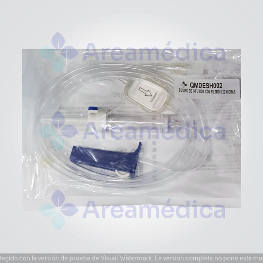 Equipo De Infusion Con Filtro 0.22 Micras Quimioterapia