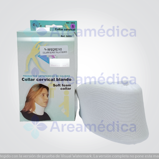 Collarin Blando Talla S Color Blanco Goma Espuma