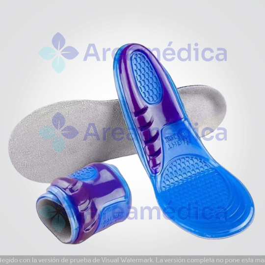 Plantillas 100% Gel Talla M Gel Azul Precio X Par 36-40