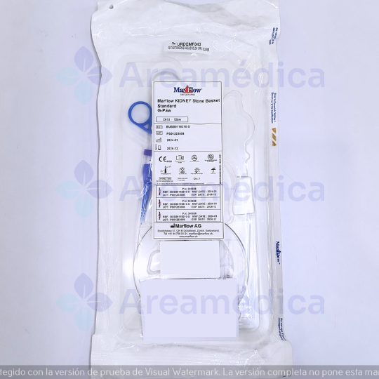 Cesta G-PAW 1,9FR X 120CM Extraccion Calculos Vejiga Ureter Stone Basket Marflow