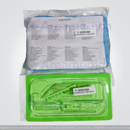 Cateter Epicutaneo Periferico Pediatrico Central PICC 1 Lumen 2FRX30CM + Set