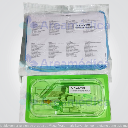 Cateter Epicutaneo PICC 2FRX30CM Bilumen Mas Set De Colocacion Via Central