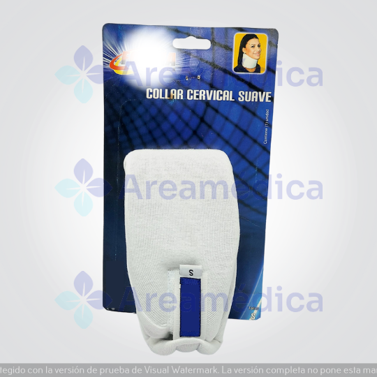 Collarin Blando Talla S Color Blanco Goma Espuma Torticolis Lesiones Leves