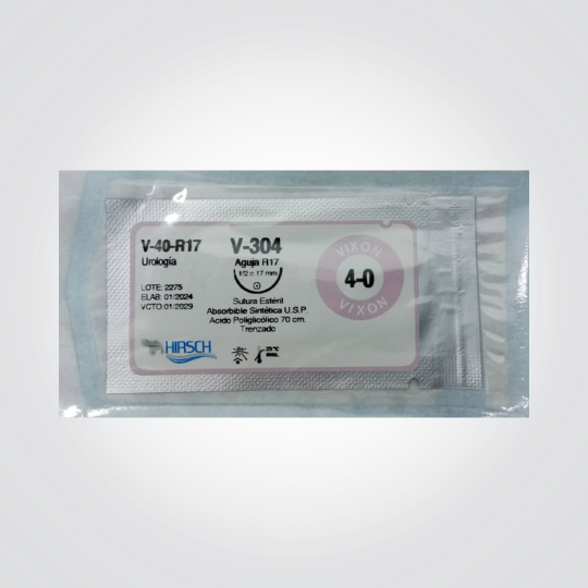 Vicryl 4.0 Curva No Cortante V-304 Aguja 1/2C 17MM 70CM Urologia