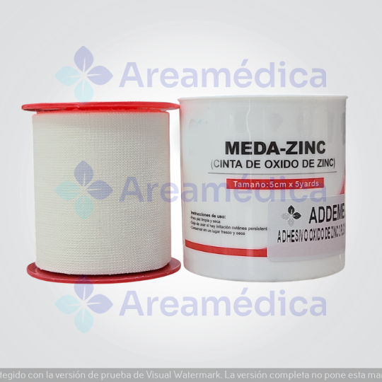 Adhesivo Oxido De Zinc 2 PLG X 5 Yardas Tela Blanco