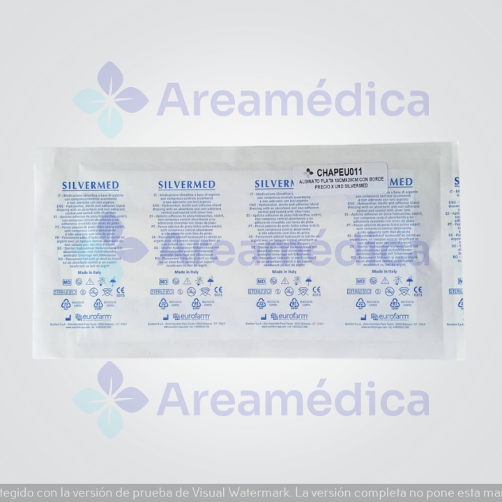 Aposito de Plata 10CMX20CM Con Borde Tama&ntilde;o Efectivo 5CMx15CM