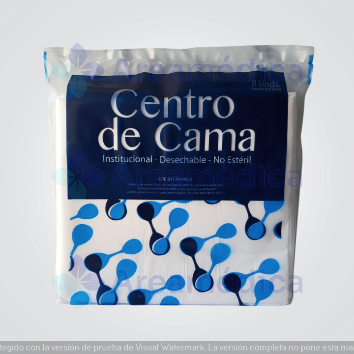Centro Cama Paquete X 8 UND Descartable 60CM X 90CM