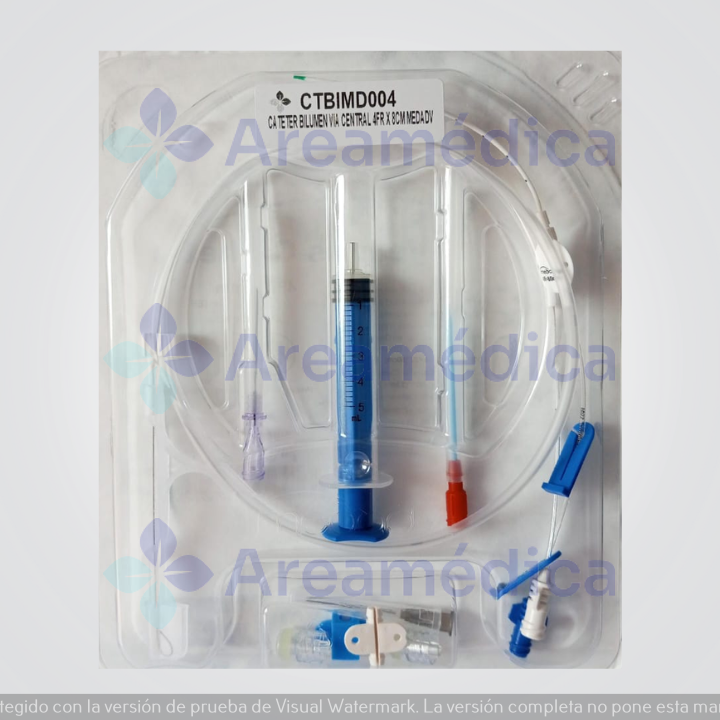 Cateter Bilumen Via Central 4FR X 8CM Cateter CVC