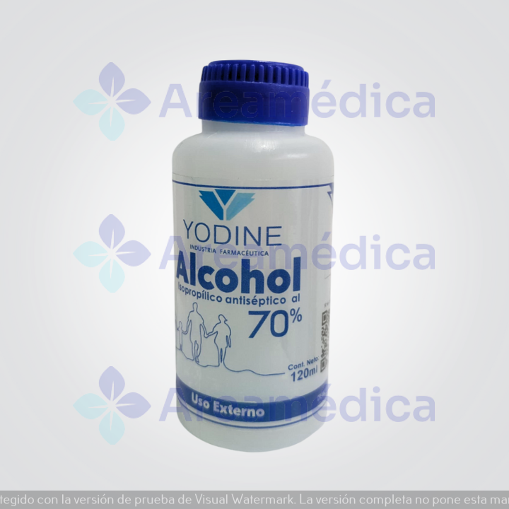 Alcohol Antiseptico 120ML Alcohol Isopropilico Al 70%