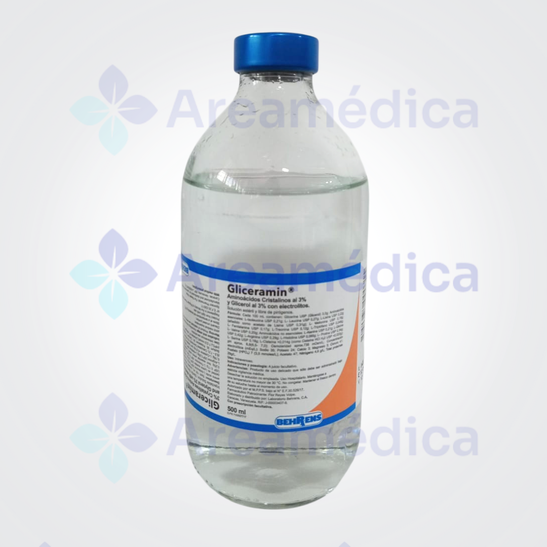 GLICERAMIN 500ML INYECTABLE NUTRICION PARENTERAL PRECIO X UNIDAD
