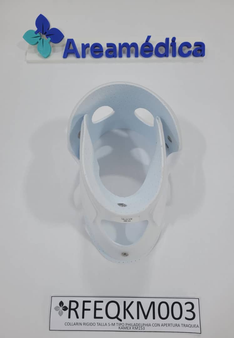 COLLARIN RIGIDO TALLA S-M TIPO PHILADELPHIA CON APERTURA TRAQUEAL KM153