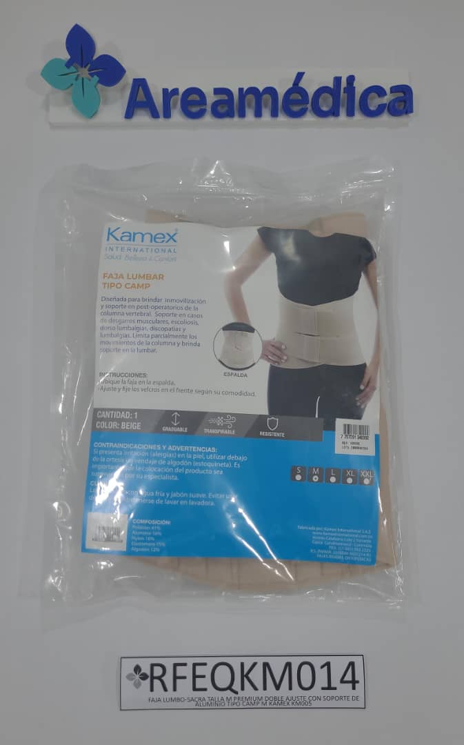 FAJA LUMBO-SACRA TALLA M PREMIUM DOBLE AJUSTE M&nbsp;KM005