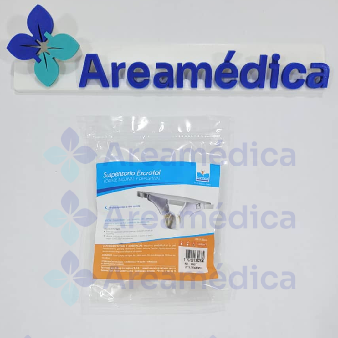 PROTECTOR DE ESCROTO DEPORTIVO TALLA L COLOR BLANCO