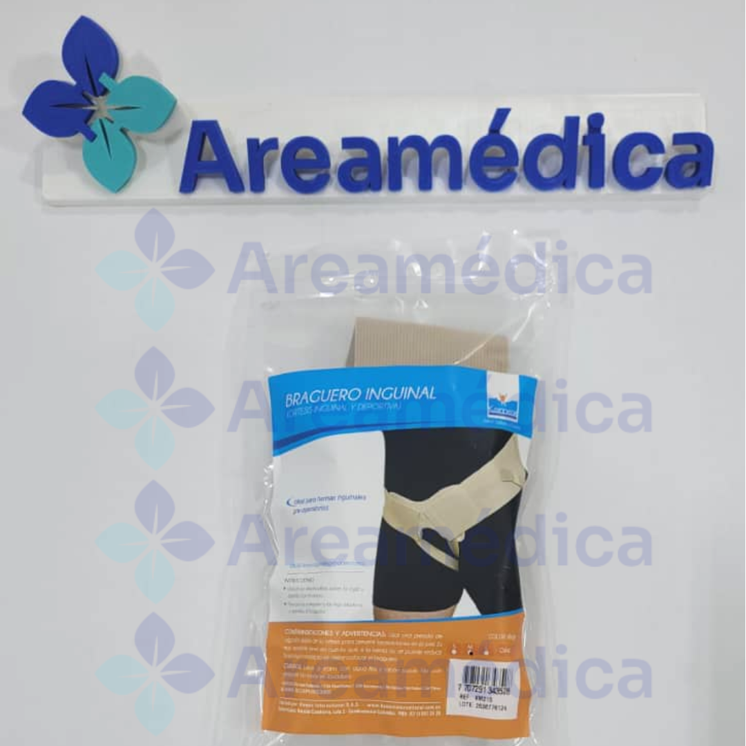 FAJA INGUINAL SOPORTE CINTURON HERNIA TALLA M COLOR BEIGE