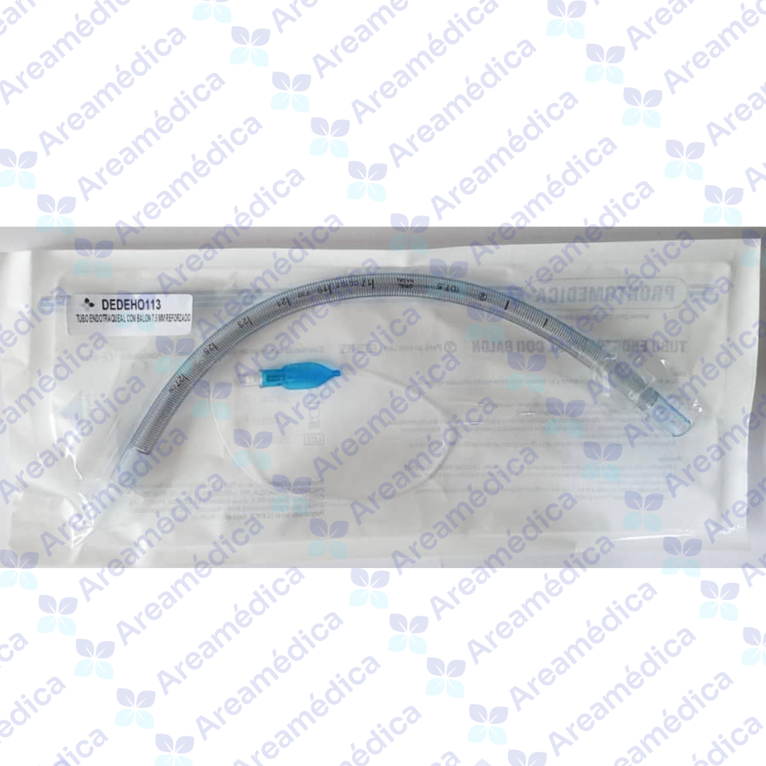 TUBO ENDOTRAQUEAL CON BALON 7.5 MM REFORZADO ANILLADO